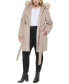 Women's Plus Size Faux-Fur-Trim Hooded Coat, Created for Macy's