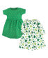 ფოტო #1 პროდუქტის Baby Girls Cotton Dresses 2pck, Shamrocks