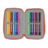 Double Pencil Case Atlético Madrid Blue Red 12.5 x 19.5 x 4 cm (28 Pieces)