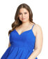 Plus Size Sweetheart Low Back Fit & Flare Синий, 22W - фото #3