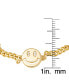 ფოტო #2 პროდუქტის Gold Plated Cubic Zirconia Smiley Face Bracelet