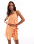 Фото #1 товара Vero Moda linen blend cropped top co-ord in orange