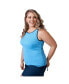 Фото #2 товара Women's Plus Size Full Side Shirring Tankini Top