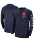 Men's Navy Gonzaga Bulldogs Seasonal Max90 2-Hit Long Sleeve T-shirt