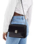 Accessorize crossbody bag with gold clasp in black - фото #3