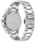 Фото #3 товара Salvatore Men's 1927 Swiss Chronograph Silver-Tone Stainless Steel Bracelet Watch 42mm