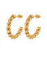 ფოტო #1 პროდუქტის Gold Rope Hoop Earrings ; Perfect for Any