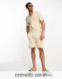 Фото #1 товара ASOS DESIGN co-ord lightweight knitted cotton shorts in stone