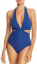Фото #1 товара Kate Spade New York Womens 180609 Knotted Halter One-Piece Swimsuit Size XL