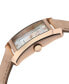 Women's Luino Swiss Quartz Diamond Accents Light Brown Handmade Italian Leather Strap Watch 23mm x 29mm