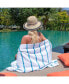 Фото #6 товара Las Rayas Beach Towels (4 Pack), 30x60 in., Striped Color Options, 100% Soft Cotton