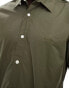 Levi's Battery tonal batwing logo button down poplin shirt in olive green