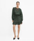Women's Puff-Sleeved Embroidered Dress