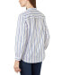 ფოტო #2 პროდუქტის Women's Striped Poplin Relaxed-Fit Shirt