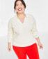 Фото #7 товара Women's Collared V-Neck Sweater, Created for Macy's