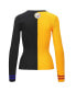 Women's Gold, Black Pittsburgh Steelers Cargo Sweater