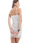 Фото #4 товара Miss Selfridge sparkly skinny strap mini dress