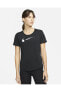 Фото #1 товара Kısa Kollu Kadın Koşu Üstü, Siyah Spor T-shirt