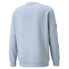 Фото #2 товара Puma Essential Logo Repeat Graphic Crew Neck Sweatshirt Mens Blue 67399079