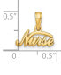 Nurse Charm Pendant in 14k Yellow Gold