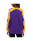 ფოტო #2 პროდუქტის Women's Purple, Gold LSU Tigers Smash Oversized Long Sleeve T-shirt