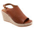 Фото #2 товара Softwalk Hixson S2207-206 Womens Brown Wide Leather Wedges Sandals Shoes 11