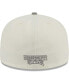 ფოტო #2 პროდუქტის Men's Stone, Gray Mississippi State Bulldogs Chrome & Concrete 59FIFTY Fitted Hat