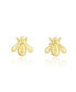 Gold Bumble Bee Stud Earrings