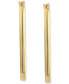 ფოტო #4 პროდუქტის Polished Oval Hoop Earrings in 10k Gold