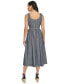 ფოტო #2 პროდუქტის Women's Chambray Square-Neck Sleeveless Midi Dress