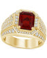 Кольцо Macy's Lab Created Ruby & Lab-Created Diamond Gold 10 - фото #1