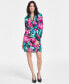 Women's Printed Faux-Wrap Dress, Created for Macy's Ailee Blooms, L - фото #1