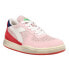 Diadora Mi Basket Low Lampone Italia Lace Up Mens Pink, Red Sneakers Casual Sho