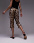 Topshop leopard print capri Разноцветный, 40 - фото #2