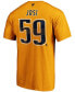 Фото #3 товара Men's Roman Josi Gold Nashville Predators Authentic Stack Player Name and Number T-shirt