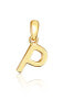 Minimalist gold-plated letter "P" pendant SVLP0948XH2GO0P