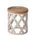 Фото #6 товара 23" Large Distressed White Side Table