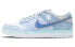 【定制球鞋】 Nike Dunk Low retro 闪电研究所 蓝色情人节 圣诞 冰雪奇缘 低帮 板鞋 男款 白蓝金 送礼 / Кроссовки Nike Dunk Low DJ6188-101