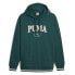 Puma Squad Logo Hoodie Mens Green Casual Outerwear 67601743