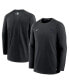 Фото #2 товара Men's Black Miami Marlins Authentic Collection Logo Performance Long Sleeve T-shirt