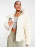 Фото #1 товара Missguided faux leather puffer jacket in white