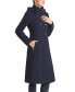 Women's Mary Hooded Stand Collar Boucle Wool Coat