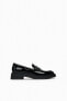 Flat patent-finish loafers