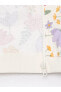 LCW baby Kapüşonlu Uzun Kollu Çiçek Desenli Kız Bebek Hırka ve Tayt 2'li Takım