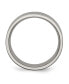 ფოტო #2 პროდუქტის Titanium Brushed Black Enamel Grooved Flat Wedding Band Ring