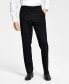 Фото #2 товара Men's Classic-Fit Stretch Black Tuxedo Pants, Created for Macy's