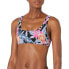 Фото #1 товара Roxy Tropical Oasis Smocked Bikini Top, Anthracite Tropical Oasis 214, M 305187