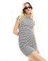 Miss Selfridge ribbon tie back mini dress in gingham S - EU 36-38 - фото #4