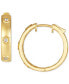 ფოტო #8 პროდუქტის Anywear Everywear® Nude Diamond Small Hoop Earrings (1/6 ct. t.w.) in 14k Gold, 0.82" (Also Available in Rose Gold or White Gold)