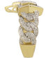 ფოტო #3 პროდუქტის Men's Diamond Star Chain Link-Style Ring (3/4 ct. t.w.) in 10k Gold